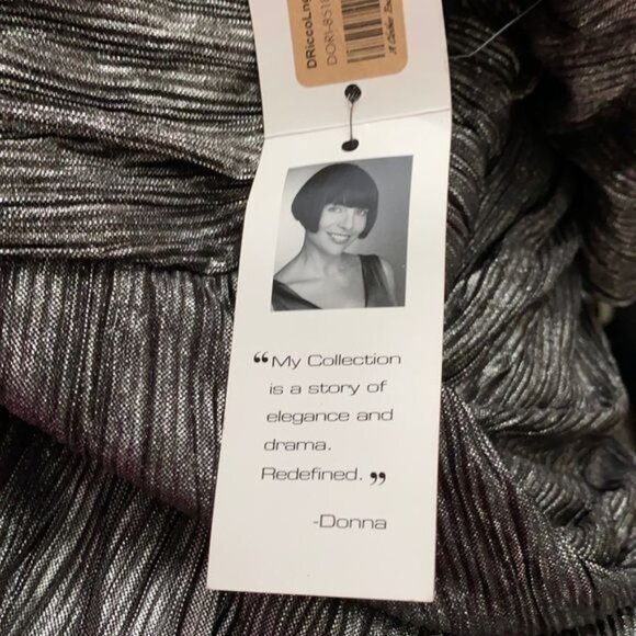 Donna Ricco Sleeveless Maxi Dress Silver Size 8 NEW with Tags - Picture 11 of 14